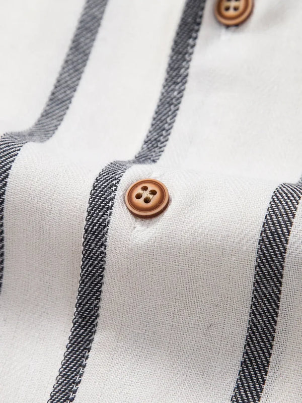 Conjunto de Camisa Cubana a Rayas y Shorts para Hombre